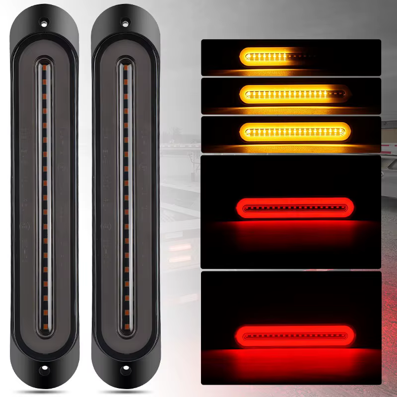 Barre de feux arrière LED 68 pour camion, 3 en 1, feu stop, clignotant, feux de jour (DRL) pour voiture, remorque, camion, fourgonnette, VTT, lampe d'avertissement 12V 24V, relais nécessaire
