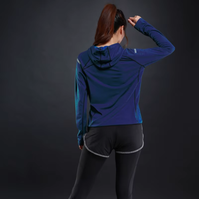 T-shirt de fitness à manches longues pour femme
