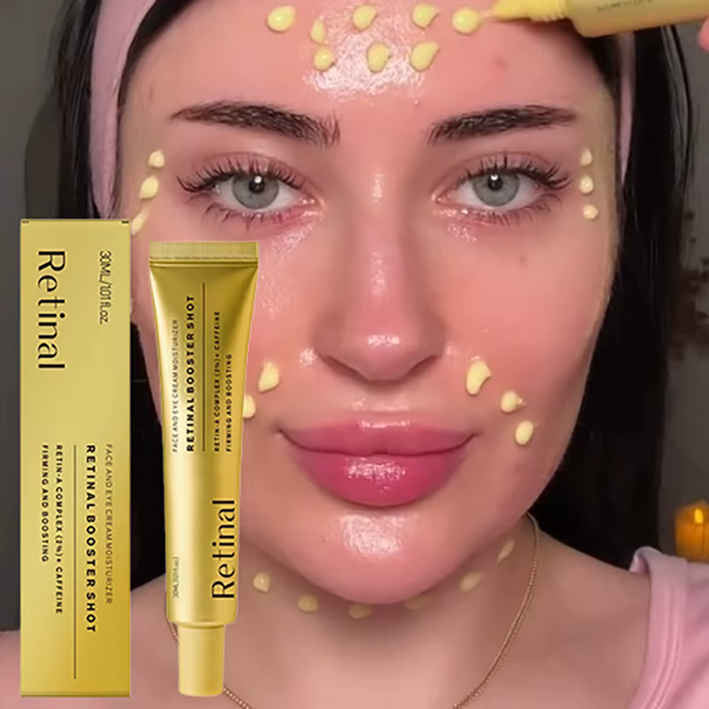 Ensemble d'essence multi-effets au rétinol et crème hydratante à la niacinamide, sérum hydratant pour les yeux, soin du visage quotidien éclaircissant et apaisant