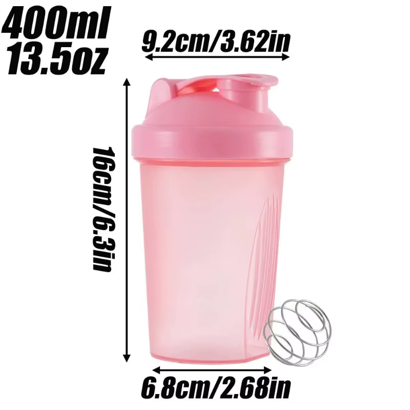 Bouteille shaker pour protéines de 400 ml avec boule de mélange