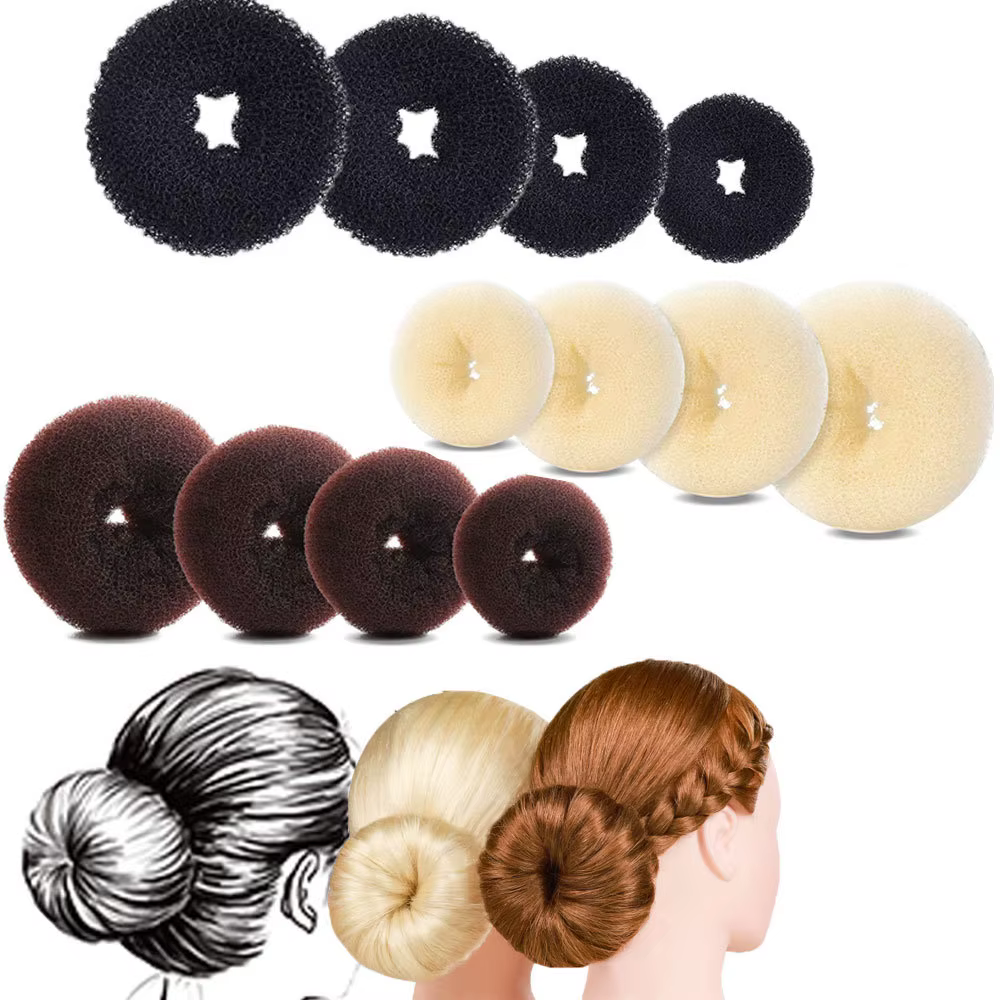 3 pièces chignon beignet mousse magique produits coiffure paresseux cheveux accessoires pour filles femmes dame facile grand anneau outils de coiffure