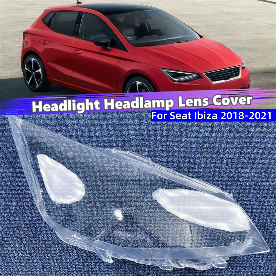 Couvercle de lentille de phare avant de voiture, accessoires de véhicule pour Seat Ibiza 2018 2019 2020 2021, coque en verre