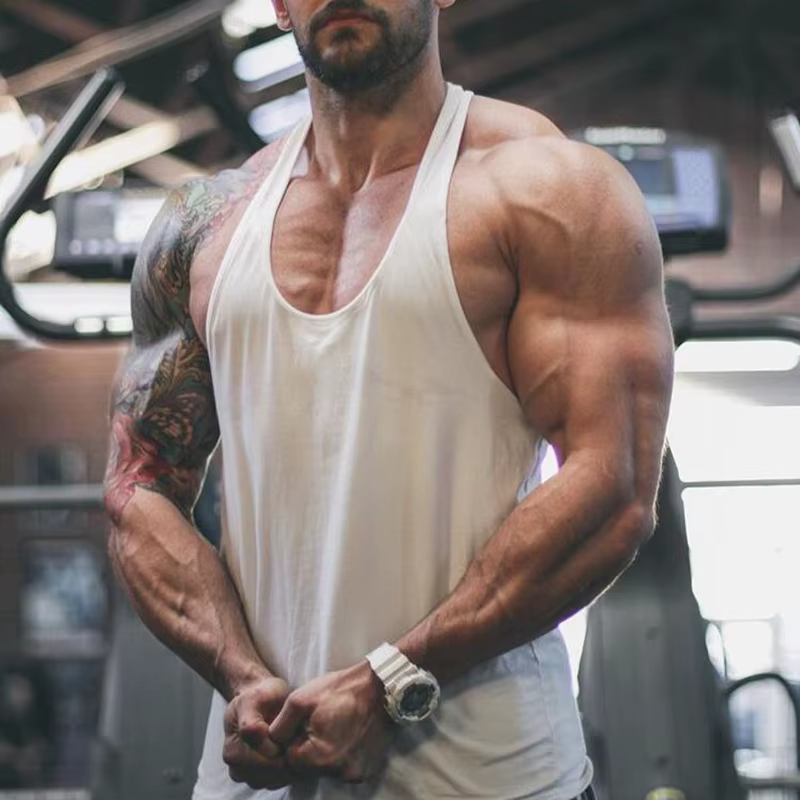 Débardeurs de sport pour hommes en coton
