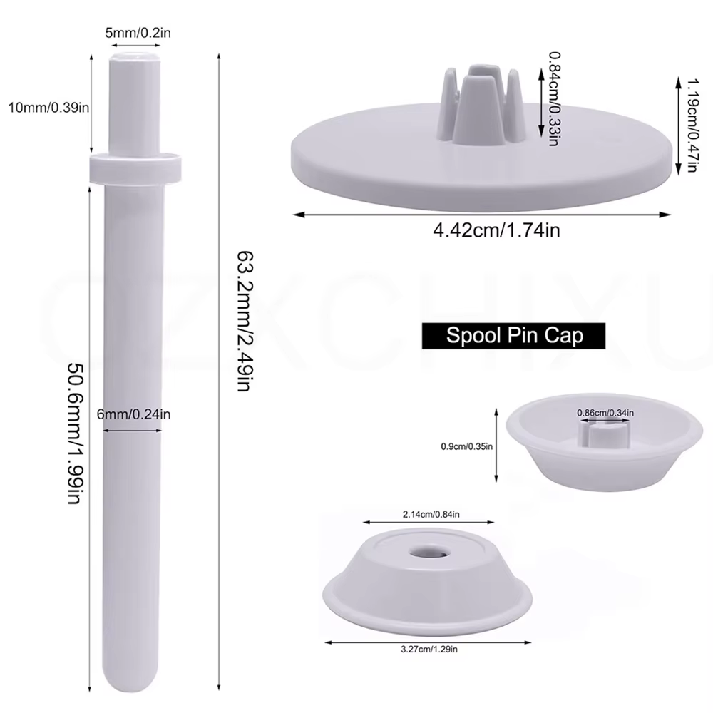 Ensemble de capuchons de broches de bobine pour machine à coudre, accessoires pour Janome, Elna, Babylock, Kenmore, BerNouveau, Juki, Pfaff, Singer, Viking, 3 pièces