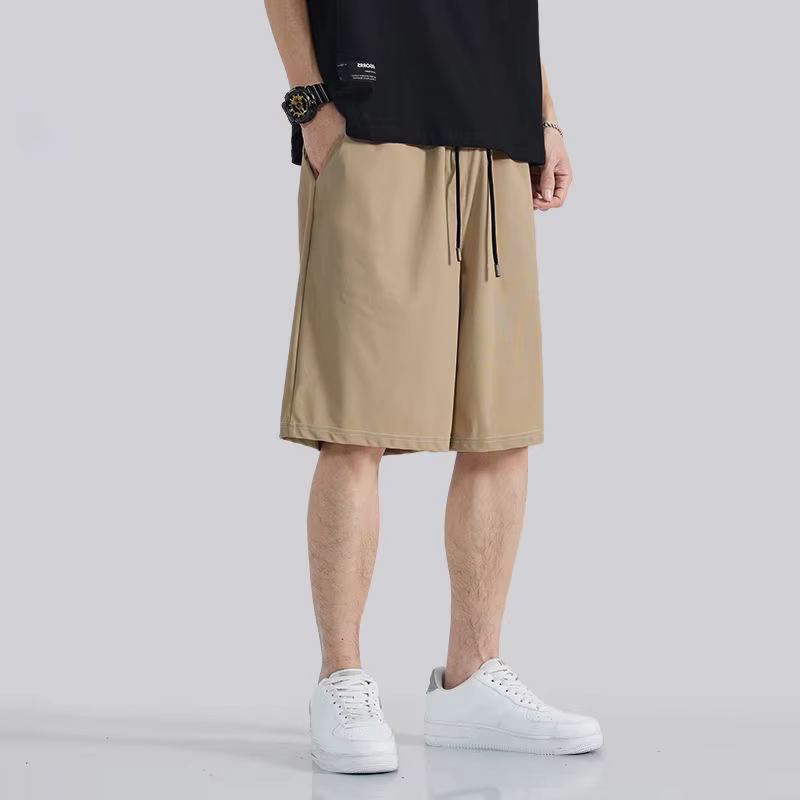 Short à taille élastique pour hommes, vêtements d'été avec cordon de serrage, séchage rapide, pantalon court pour course à pied, Fitness, sport