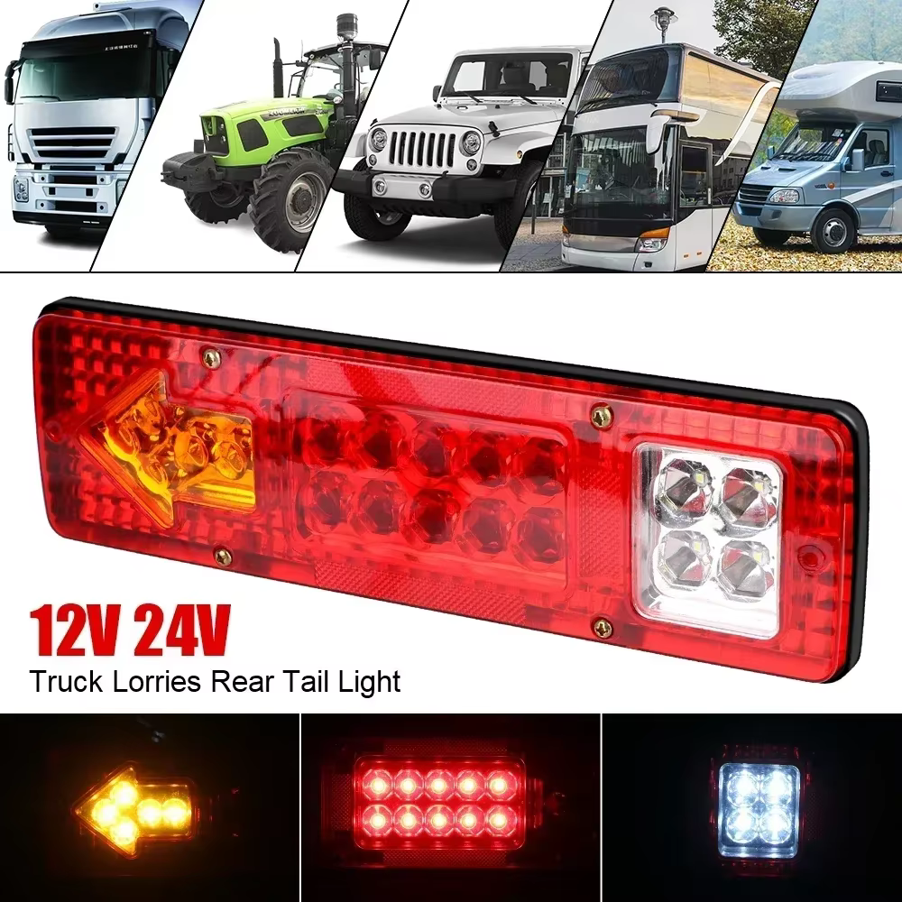 Barre de feu arrière de camion à LED, pour camion, bateau, remorque, pick-up, camping-car, UTV, UTE, furgons, clignotant, frein, feu arrière de marche arrière