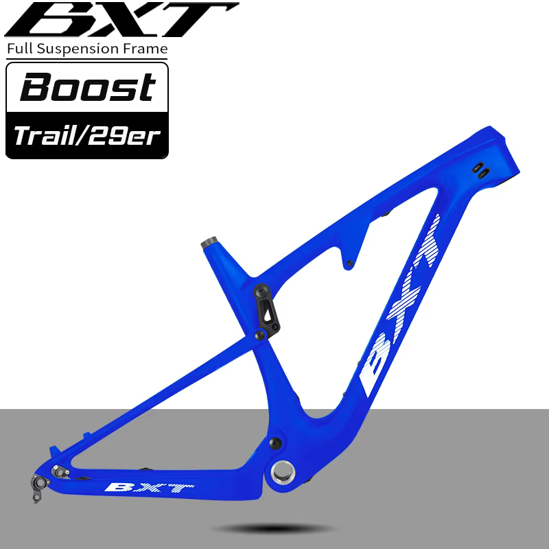 Cadre de VTT en carbone BXT T1000, suspension intégrale, axe traversant Boost 148, compatible avec pneus 29 pouces 2.35.