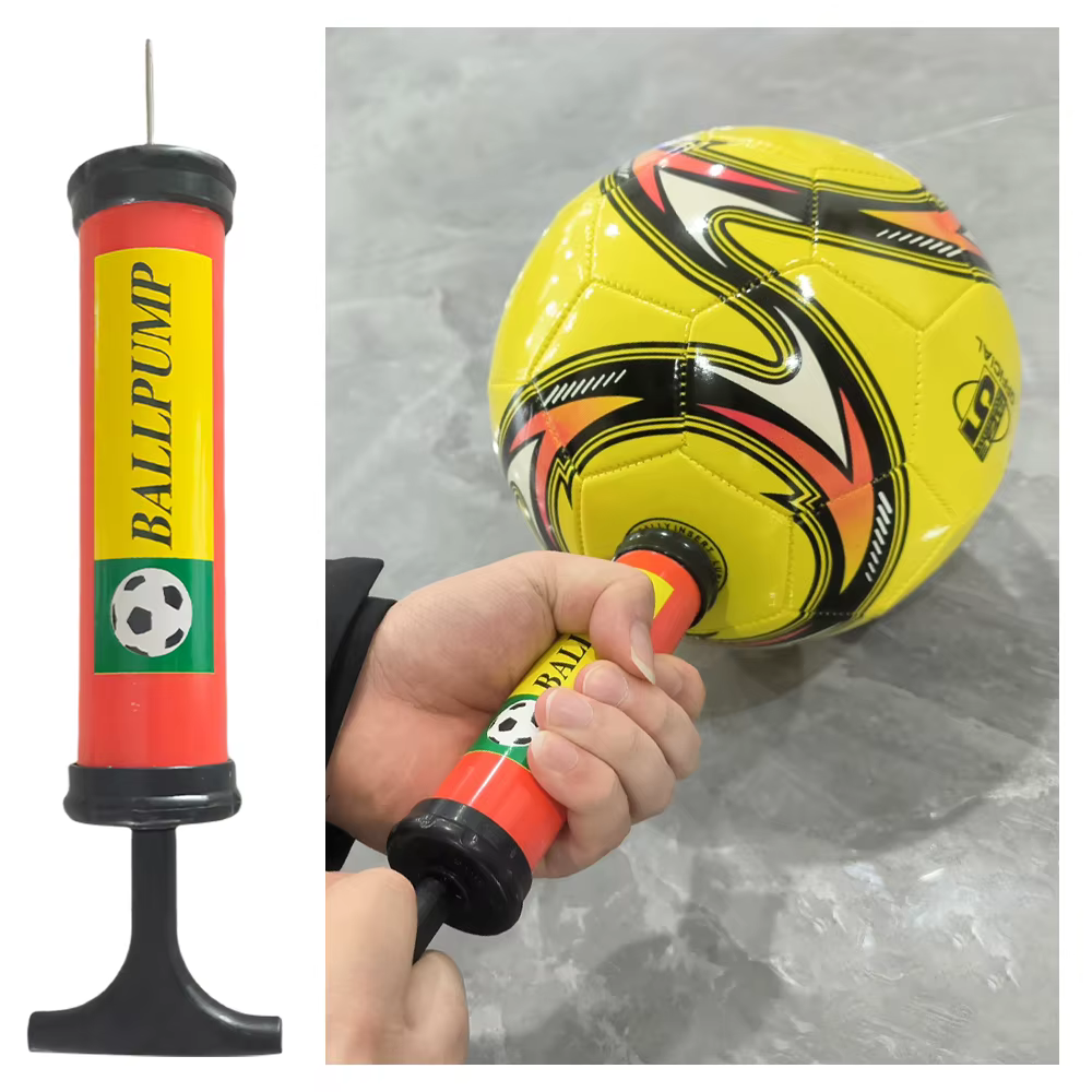 1 gonfleur de ballon, pompe à air manuelle en plastique, durable et portable, adapté au football, au basket-ball, au volley-ball et au rugby