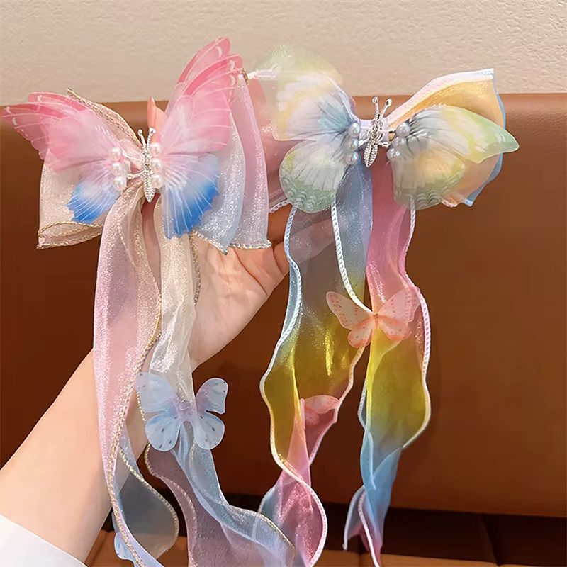 Accessoires pour cheveux d'enfants : Nœuds, rubans, épingles à cheveux tressées, coiffes, épingles à cheveux de princesse pour filles d'été