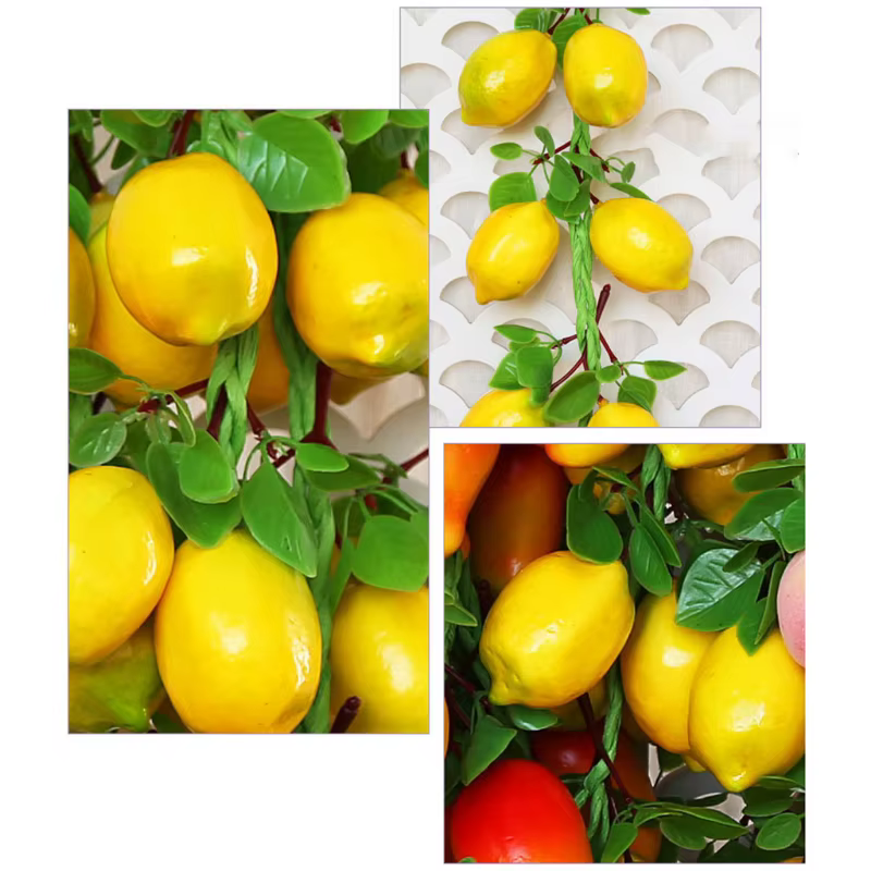 Simulation fruits artificiels, ficelle citron, pour Restaurant, hôtel, maison, jardin, mariage, cuisine, décoration,