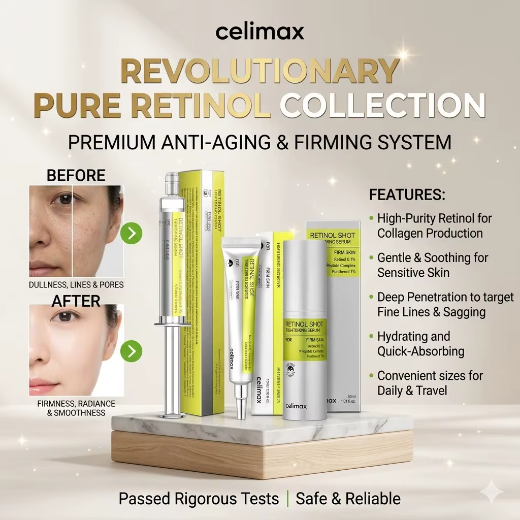 Sérum raffermissant au rétinol pur Celimax, anti-âge doux, réparation des rides et stimulation du collagène, essence hydratante profonde pour le visage, soin quotidien