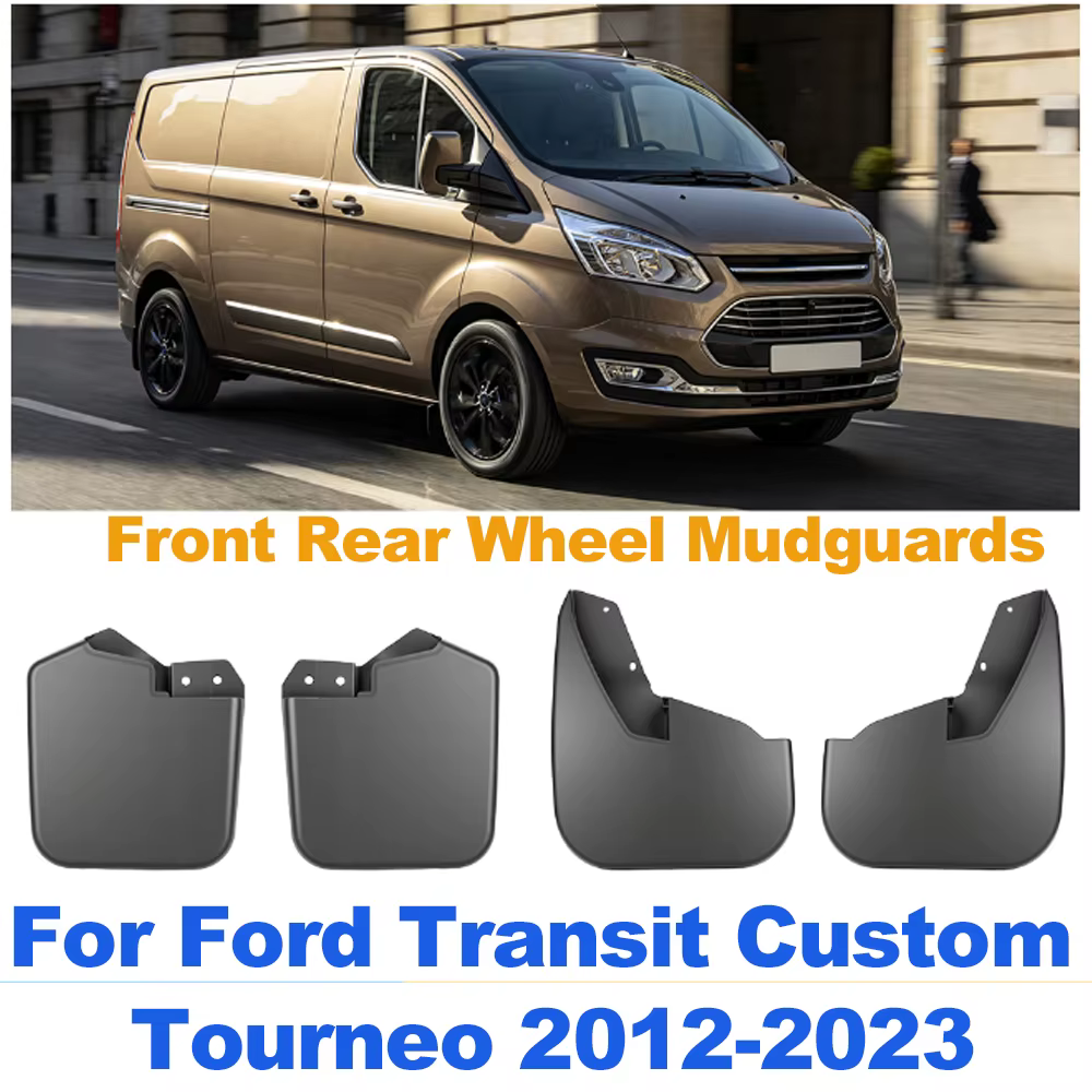 Garde-boue imperméables en plastique PP pour pneus de voiture, accessoires pour Ford Transit Custom Tourneo 2012-2023 2022 2021 2020 2019 2018