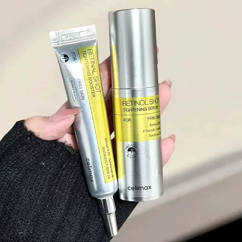 Celimax The Vita A Retinal Shot : Coffret Booster Raffermissant pour la Peau (Crème Contour des Yeux 15ml & Sérum Visage 30ml) – Soin Coréen pour une Peau Belle et Ferme