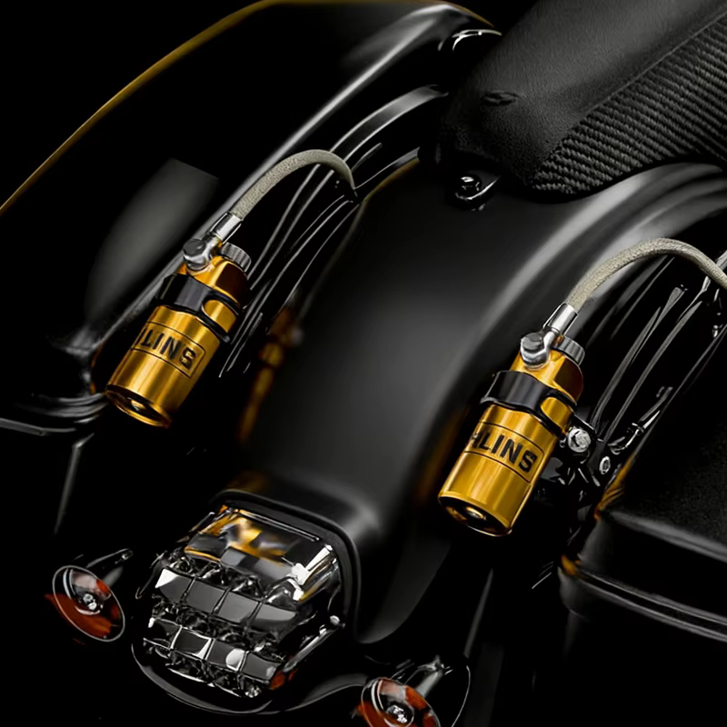 Supports de réservoir à distance d'amortisseur, accessoires de moto pour Harley Touring Road Glide Street Glide Road King FLHX 2014
