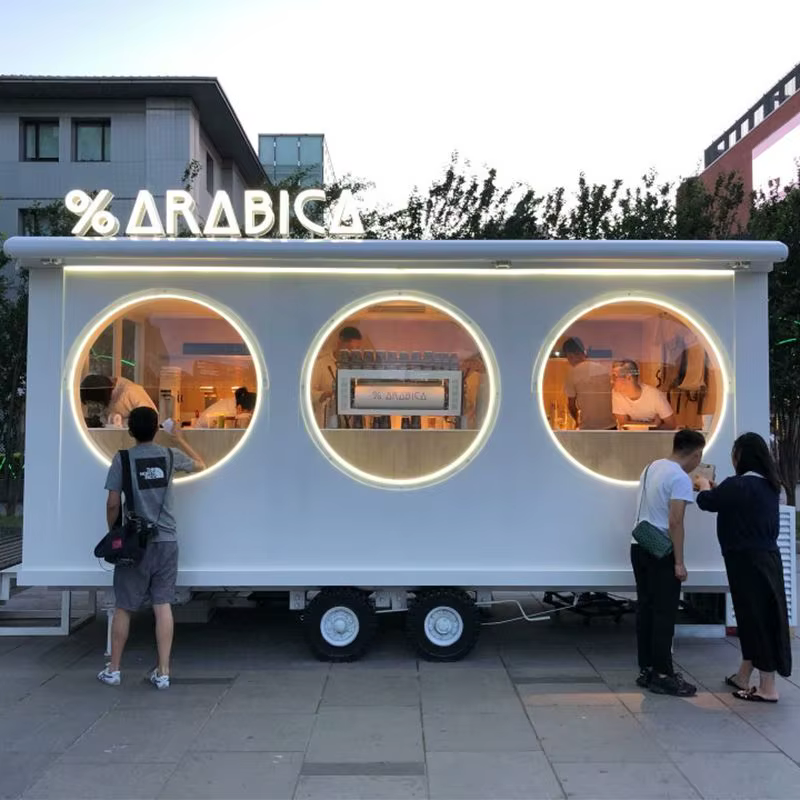 Remorque de Restauration Mobile sur Mesure pour Pizza, Bar, Tacos, Restaurant, Fast-Food, Chariot de BBQ
