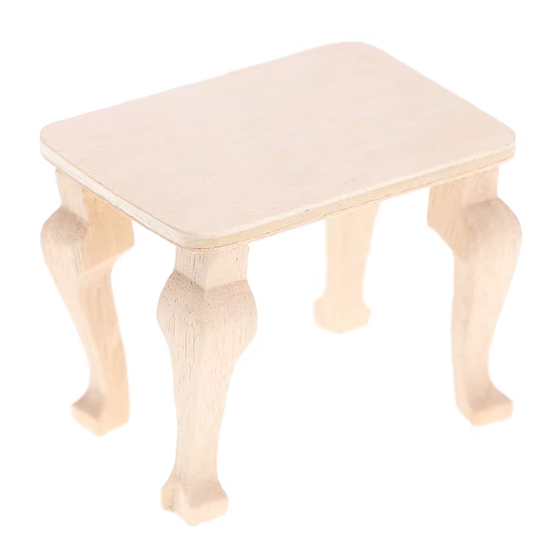 Accessoires miniatures pour maison de poupée 1:12, mini table en bois DIY, décoration pour maison de poupée