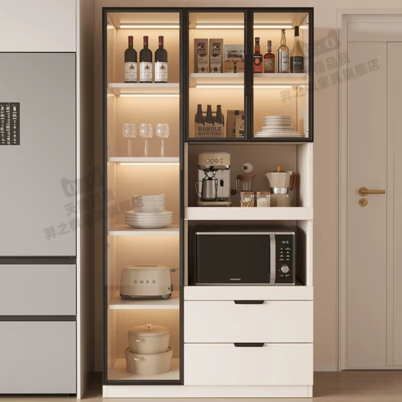 Meuble Bar Mobile de Restaurant, Armoire à Whisky Commerciale Moderne sur Pied, Vitrine à Vin de Luxe, Armoire de Designer, Meuble de Maison