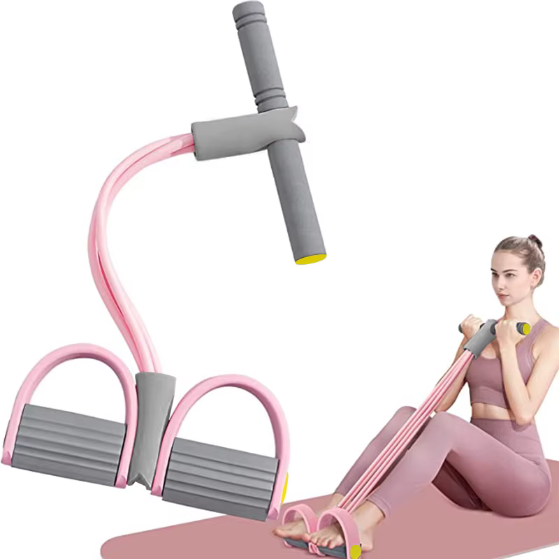 Bandes de résistance, extracteur de pédale de Yoga à 4 tubes, corde de traction élastique, équipement de Fitness pour l'entraînement de l'abdomen, de la taille et des bras