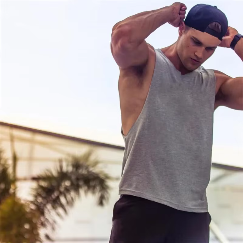 Débardeurs de sport pour hommes en coton