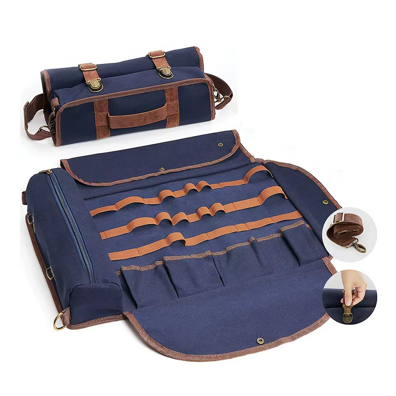 Grand sac de transport pour barman, sac à outils créatif en toile pour barman, sac de rangement pour outils de bar et shaker à cocktails (sac seul)