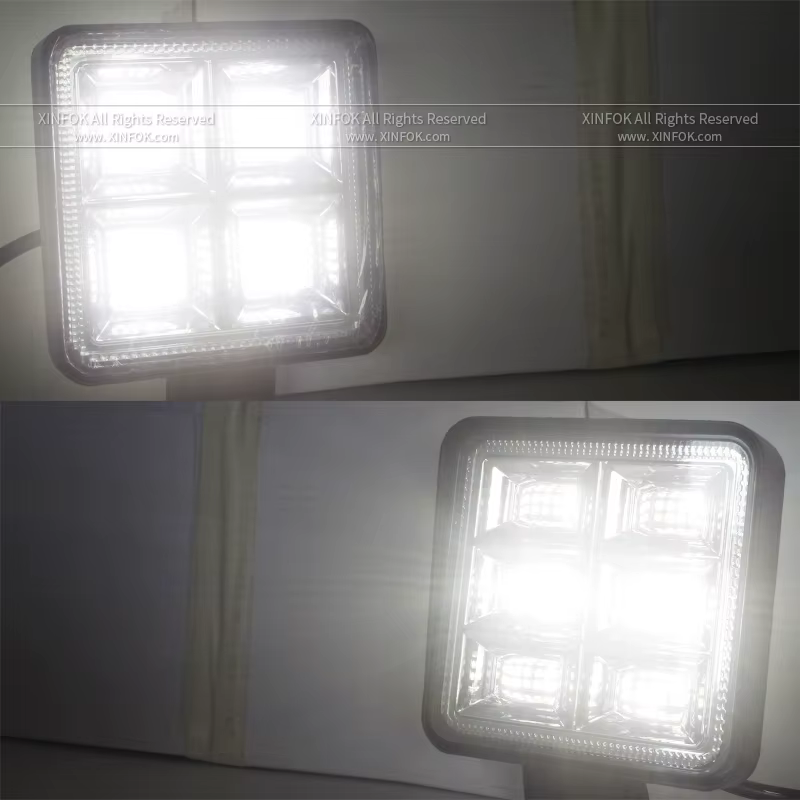 Lumière Led ronde pour camion 12v 24v, pour tracteur, voiture, véhicule, 4x4, barre tout-terrain, lumière de conduite pour le travail