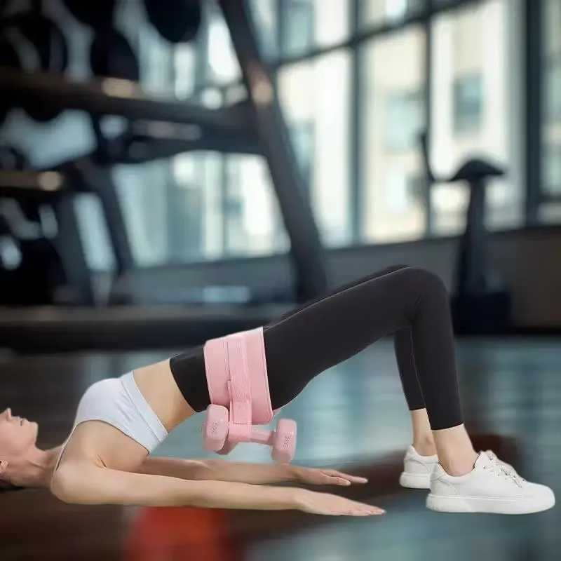 Accessoire d'exercice d'haltères : 1 ceinture de musculation pour poussée des hanches et pont de fessiers