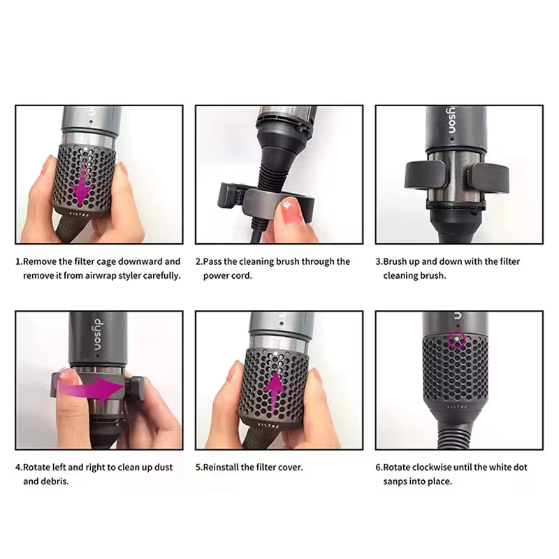 Accessoires pour sèche-cheveux et fer à friser Dyson, brosse de nettoyage pour filtre Airwrap Styler, 1 pièce