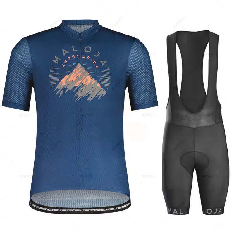 Ensemble de maillot de cyclisme Maloja pour hommes, respirant, course d'équipe, sport, vélo, vêtements de vélo courts, été, nouveau, 2025