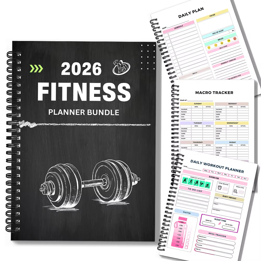 Lot de 1 planificateur de fitness – Journal de fitness