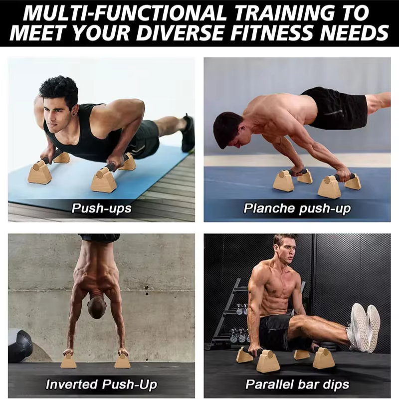 1 paire de barres de musculation en bois
