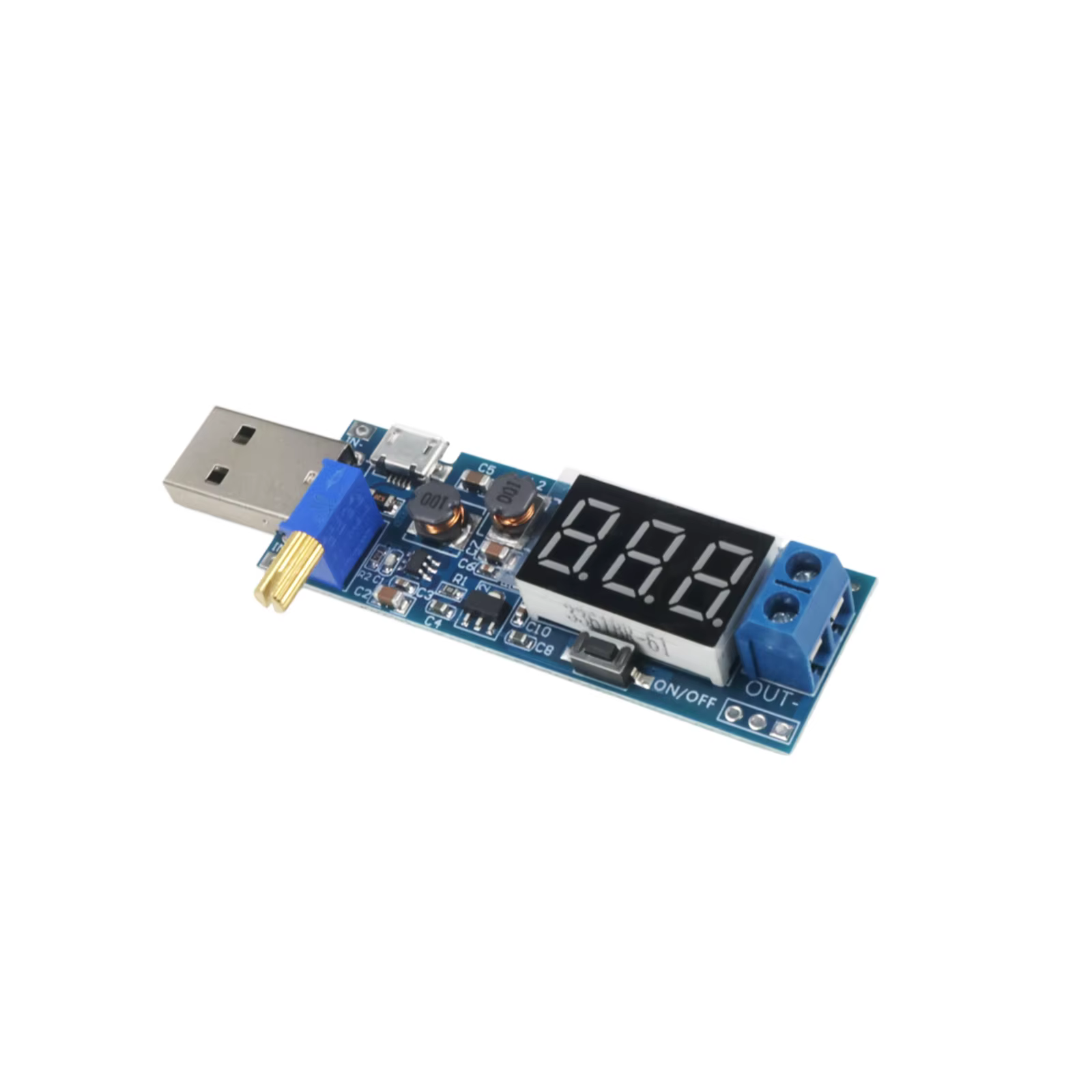 Module Convertisseur Boost Buck Micro USB, Entrée 5V, Sortie Réglable 1.2V-24V, Alimentation Électrique DC-DC, Module Micro USB DIY