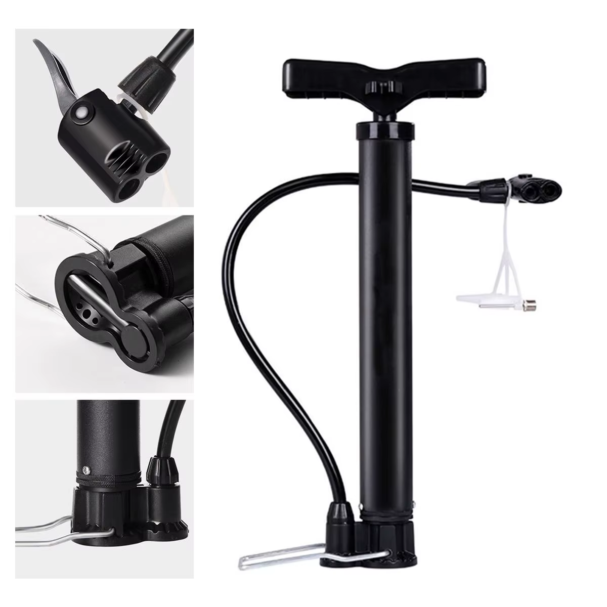 PINMOAP Gonfleur de vélo pratique, pompe à air multifonctionnelle, gonfleur haute pression adapté au gonflage des ballons de vélo