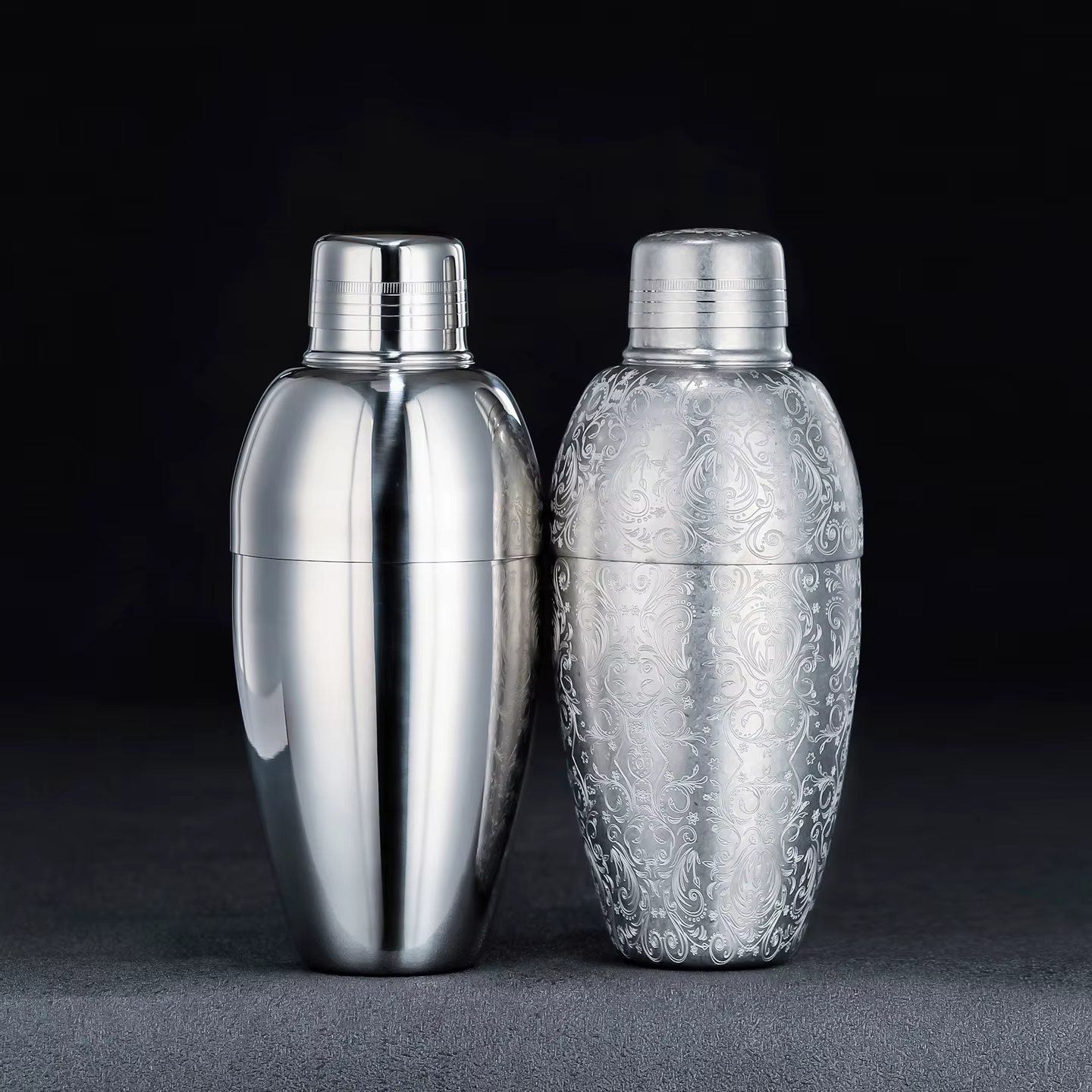 Bar Cocktail Shaker Boston Shaker acier inoxydable gravure Shaker Bar accessoire barman outils pour la maison et le Bar