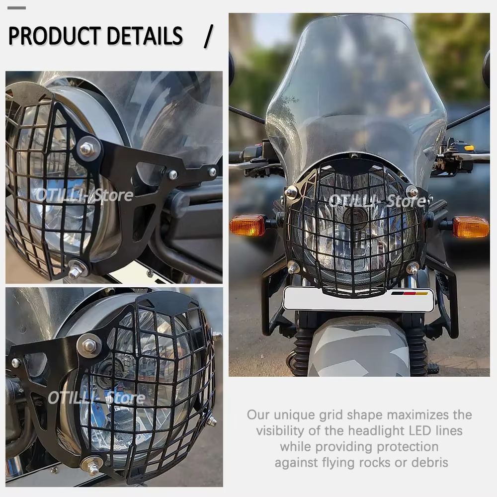 Accessoires de moto garde de phare pour Royal Enfield himalayen 2016 2017 2018 2019 2020 2021 protecteur de couverture de calandre