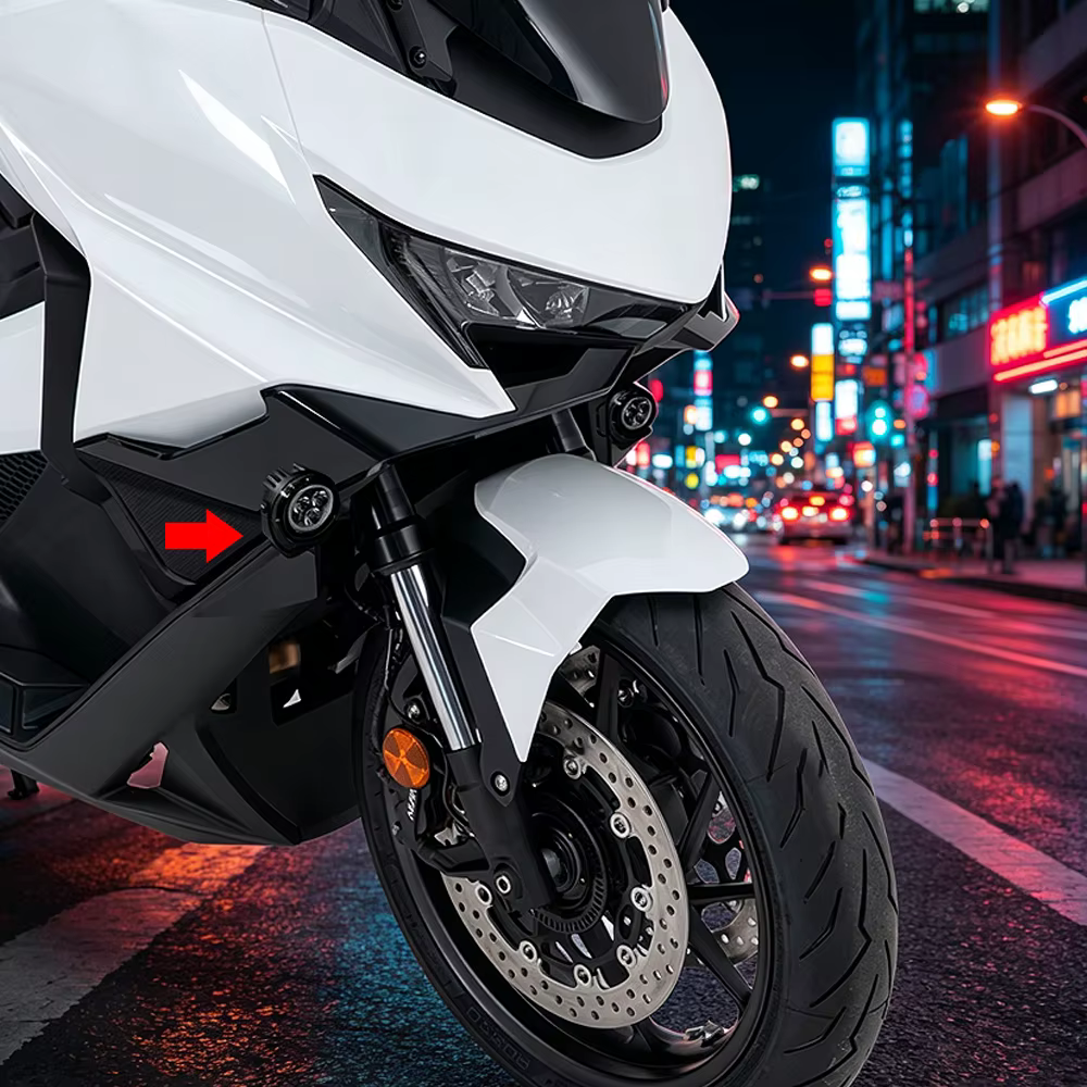 Accessoires 2026 pour Forza 750 : Phares auxiliaires LED pour moto Honda Forza 750 avec support de montage avant