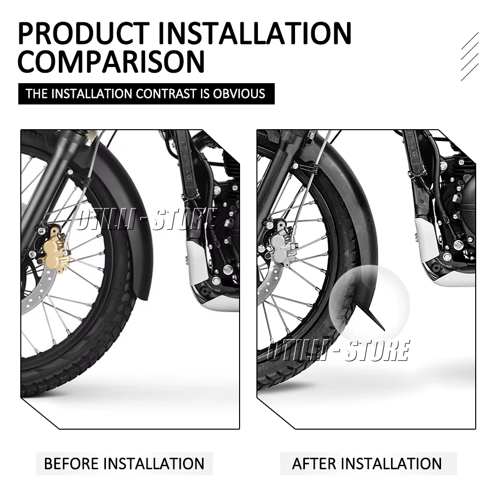 Extension de garde-boue avant et arrière en plastique ABS, accessoires de moto adaptés à Royal Enfield Himalayan 2018 – 2023