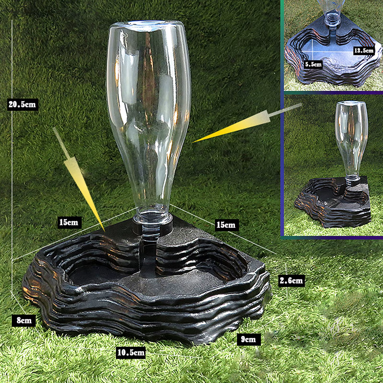 Distributeur d'eau automatique, accessoires de réservoir de Terrarium, bol d'eau pour tortue, plat d'alimentation pour caméléon, tortues, lézards, tortue, animal de compagnie
