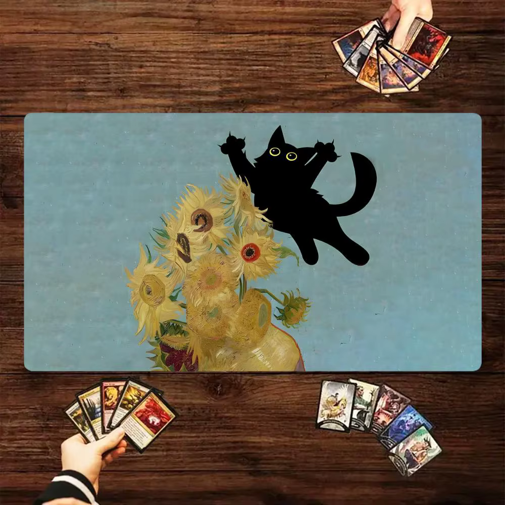 Tapis de jeu Magic The Gathering, tapis de jeu amusant avec motif Meme, en caoutchouc durable pour jeux MTG et TCG, 35x60cm, tapis de souris, tapis de bureau