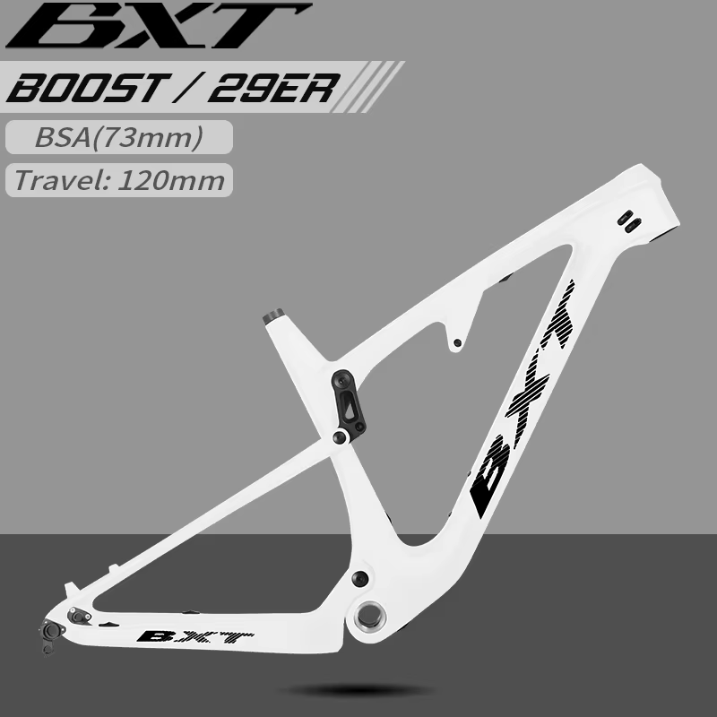 Cadre de VTT en carbone BXT T1000, suspension intégrale, axe traversant Boost 148, compatible avec pneus 29 pouces 2.35.