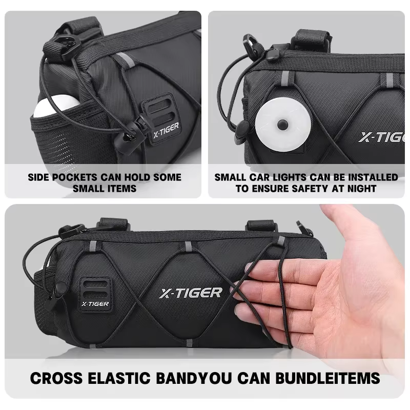 X-TIGER sac de vélo Portable guidon multi-usages grande capacité sac à dos de cyclisme vtt route cyclisme cadre Tube sac