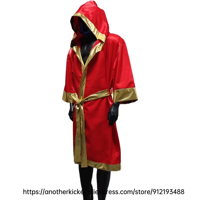 Robe de boxe de haute qualité ceinturée à capuche