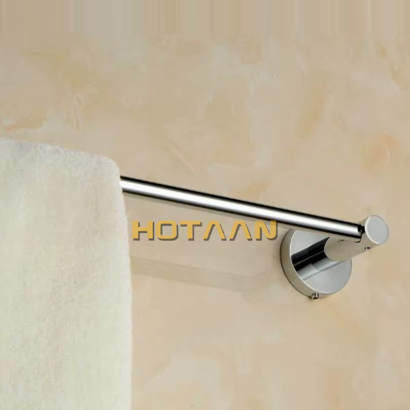 HORound-Barre porte-serviettes de bain en laiton massif, qualité chromée, porte-serviettes mural, barre de toilette HOProducts