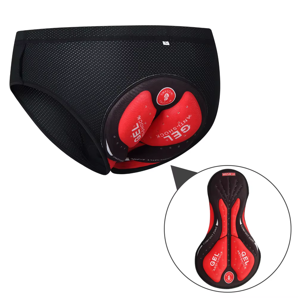 Slip respirant et rembourré pour homme, sous-vêtement de vélo