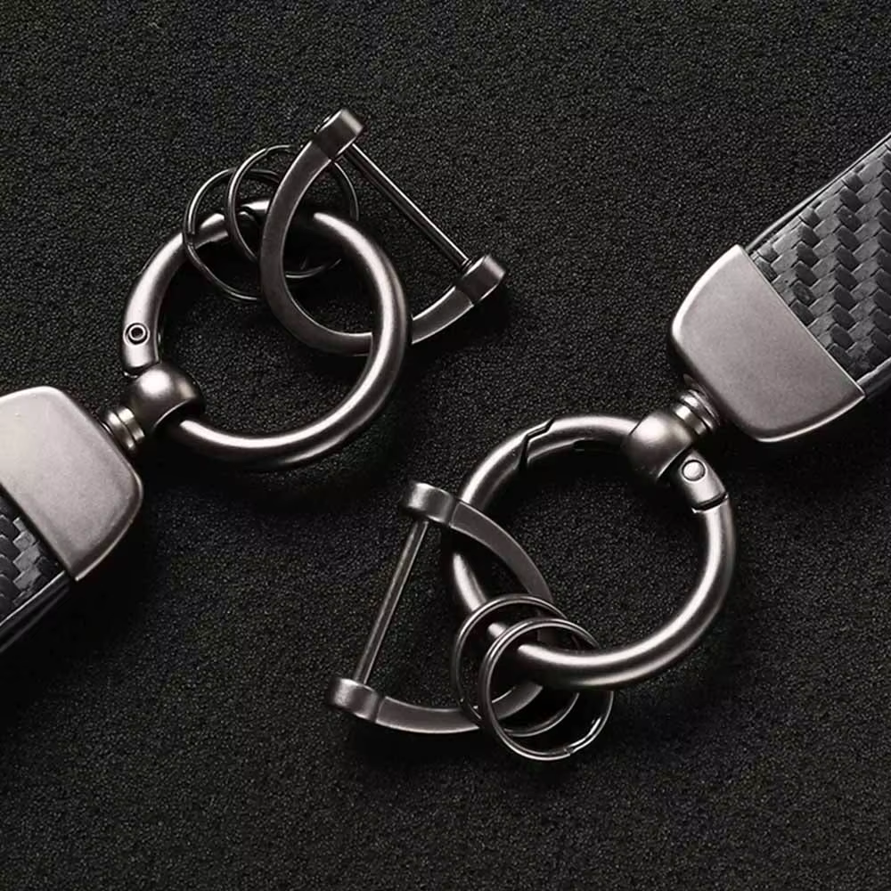 Porte-clés de voiture en métal, en cuir et en Fiber de carbone, avec Logo SEAT IBIZA, 1 pièce, accessoire