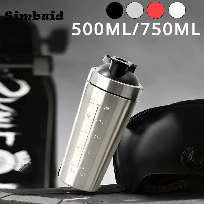 Bouteille Shaker de poudre de protéines en acier inoxydable