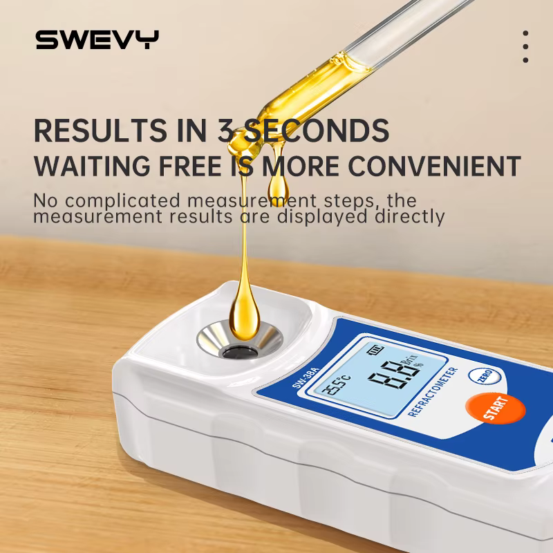 SWEVY SW38A LCD réfractomètre numérique Brix mètre jus de fruits boisson ATC Instrument de mesure du contenu du sucre 0-38% saccharomètre