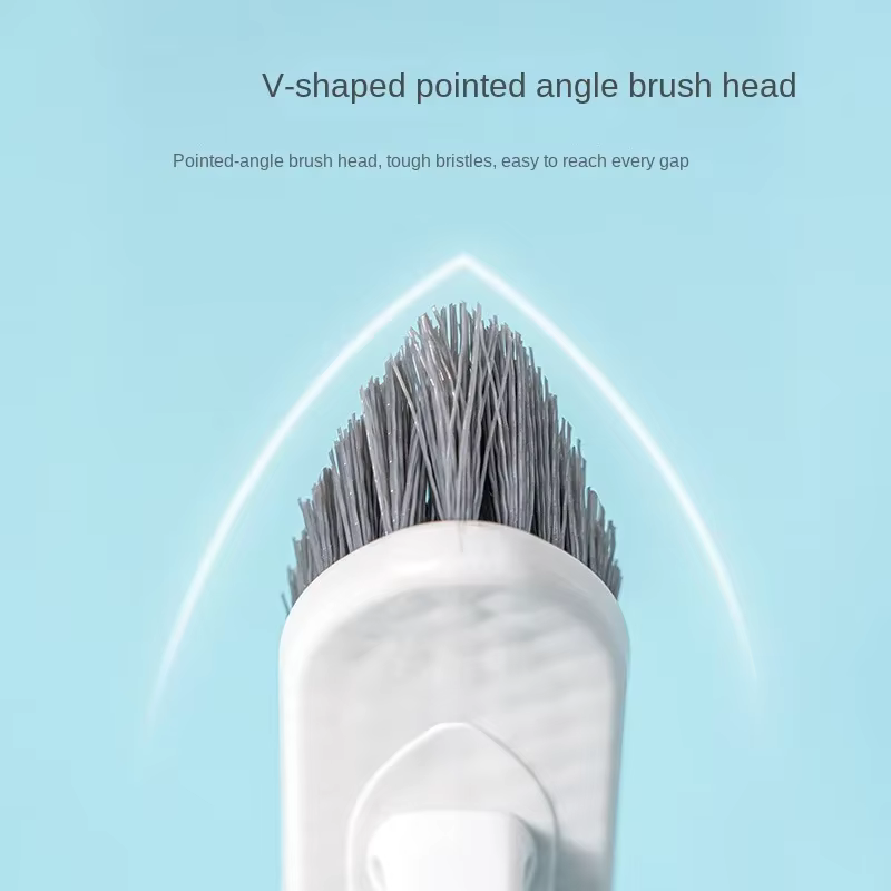 360 ° Brosse de nettoyage en profondeur, poignée à poils robustes pour salle de bains, cuisine, carrelage, coin au sol, outil de gommage de Surface, nettoyage d'angle Br