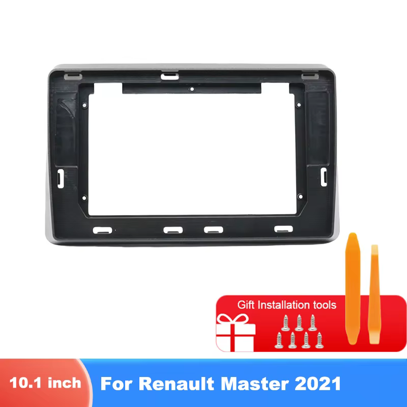 Pour Renault Master 2021 – Accessoires Auto : Écran Radio Android 10,1 Pouces, Cadre de Tableau de Bord en Plastique, Câbles et Faisceau Canbus