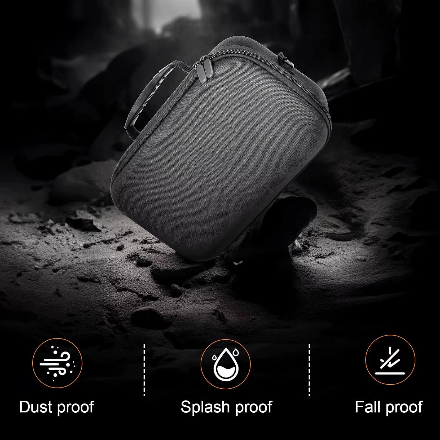 (SOULEMENT CASE) Étui pour haut-parleur Bluetooth portable JBL Charge 6, étui pour haut-parleur étanche avec bandoulière réglable, voyage dur