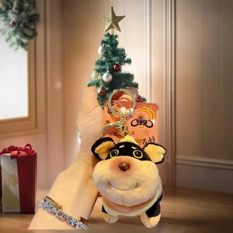 Accessoire spécial pour chien: pendentif de sac de poupée en peluche de chiot d'abeille Portable, décor suspendu de porte-clés doux mignon